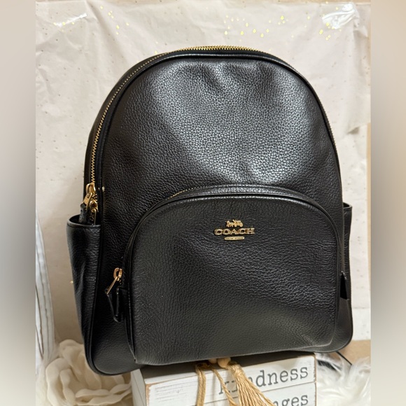 Coach Black Leather Backpack - Picture 6 of 13